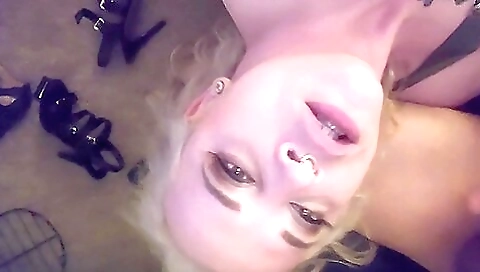 Busty angel with a big ass pisses on a cock in POV