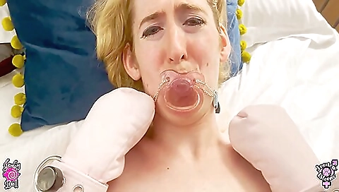 Blonde woman has to punish the girl for her bad mouth