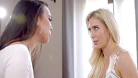 Horny asian babe with a sexy outfit fucks his partner